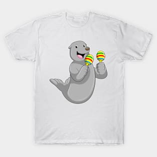 Seal as Musician with Maracas T-Shirt